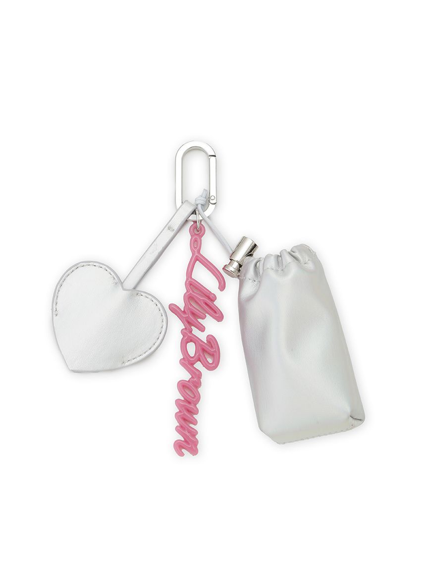 LILY BROWN「リップケース付きハートキーチャーム」|キーケース|