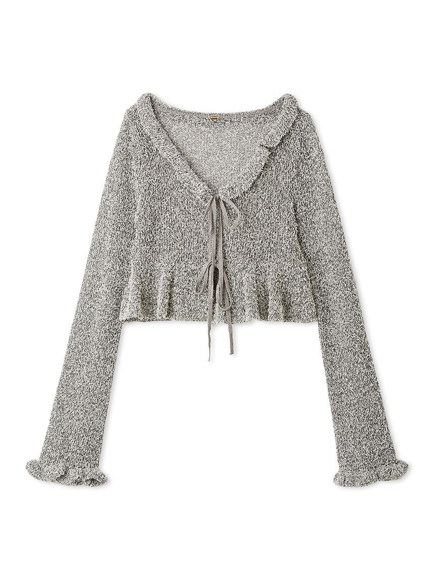 LILY BROWN「ツイストヤーンフリルカーディガン」|カーディガン|GRY