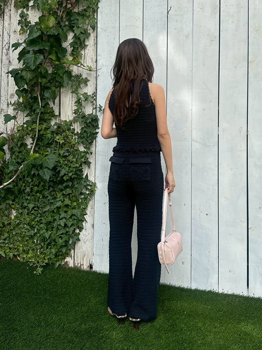 LILY BROWN「クロシェトリムニットパンツ」|チノ|