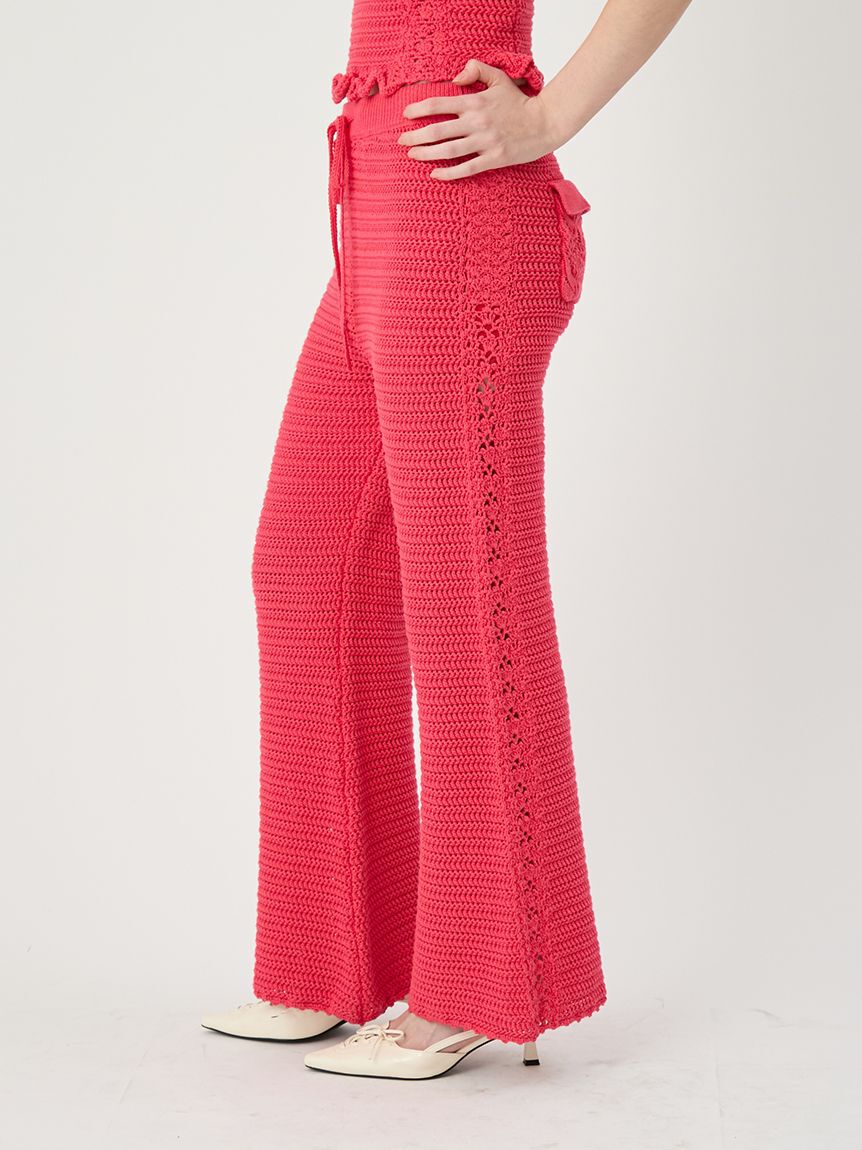 LILY BROWN「クロシェトリムニットパンツ」|チノ|