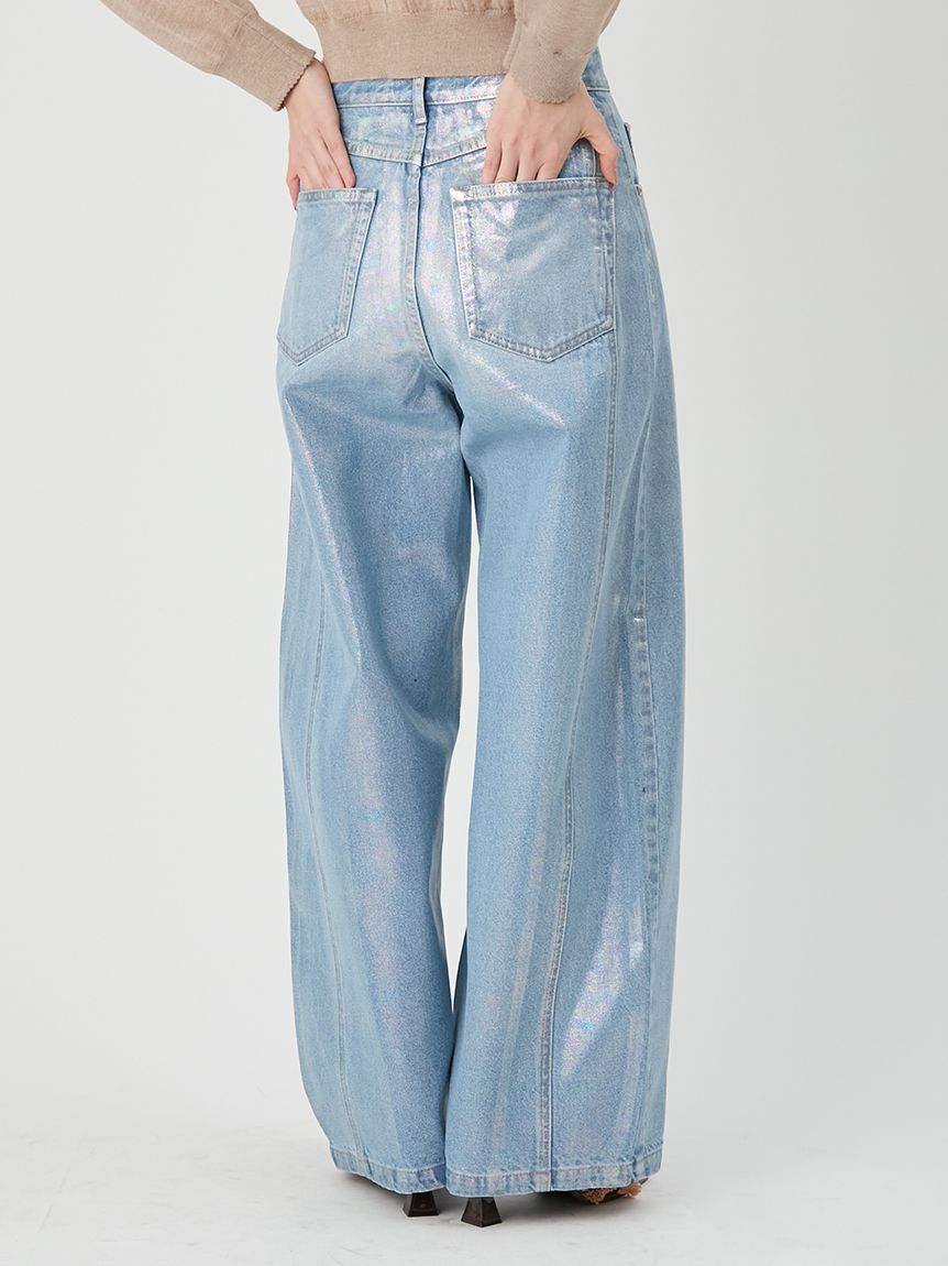 LILY BROWN「ホイルカーブデニムパンツ」|デニム|