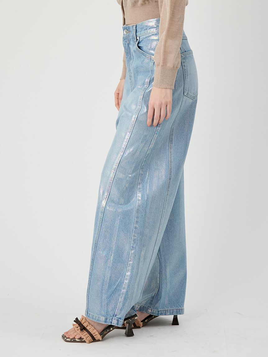 LILY BROWN「ホイルカーブデニムパンツ」|デニム|