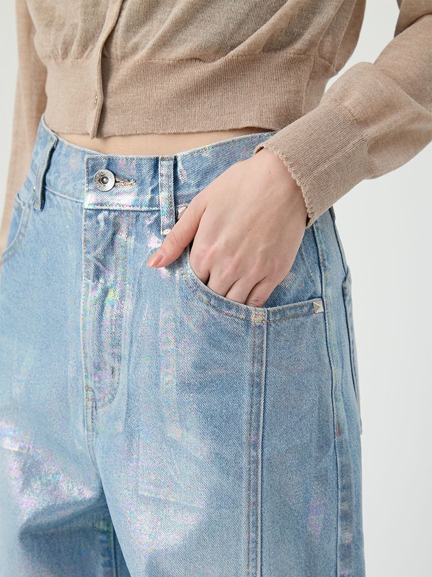 LILY BROWN「ホイルカーブデニムパンツ」|デニム|