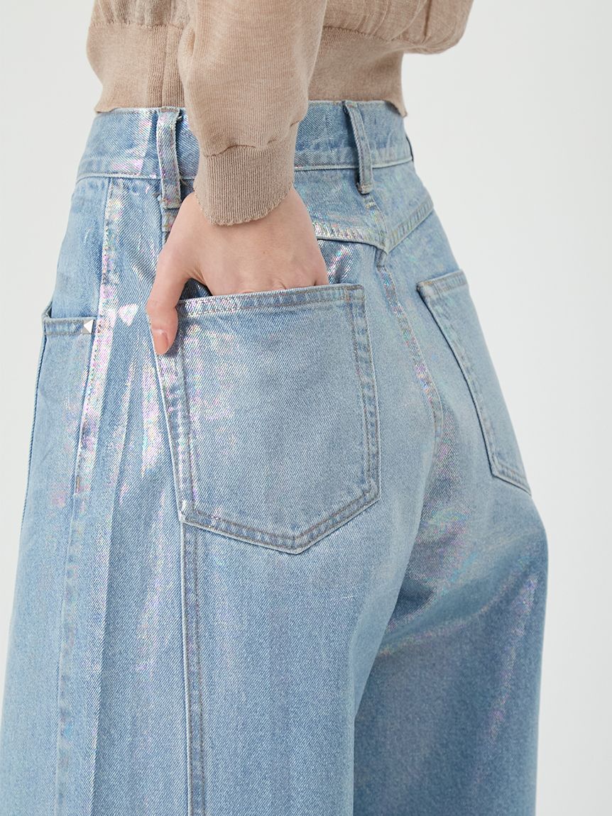 LILY BROWN「ホイルカーブデニムパンツ」|デニム|