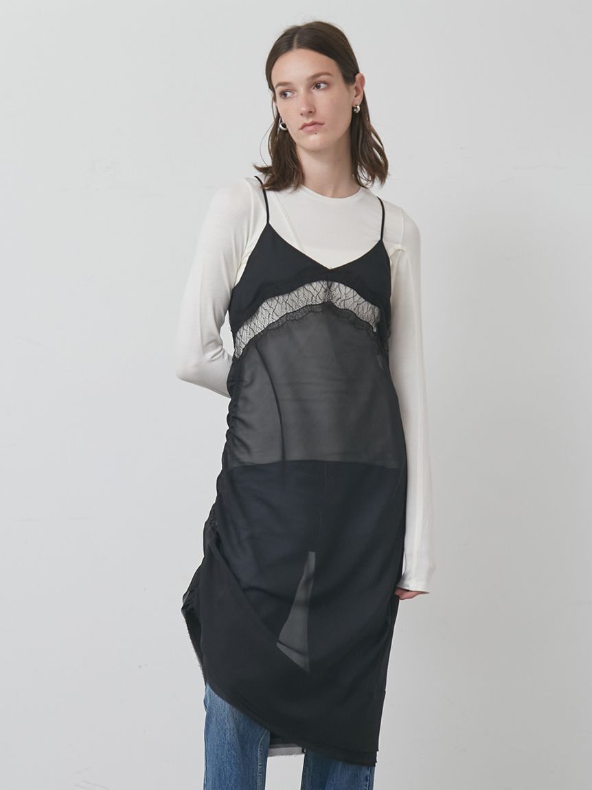 styling/「シフォンキャミワンピース」|ワンピース|BLK