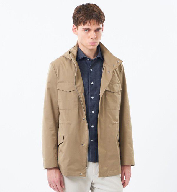MACKINTOSH PHILOSOPHY「ツイルストレッチ BELFAST（ベルファスト）ミリタリーパーカ」|ブルゾン・スタジャン|ベージュ
