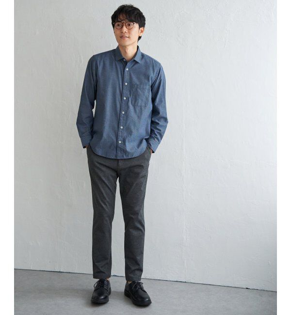 IKKA LOUNGE「デニムライクスイスカラーシャツ」|シャツ・ブラウス|