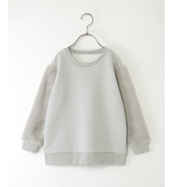 ikka kids「フクレジャカード袖フェイクファープルオーバー（120~160cm）」|Tシャツ・カットソー|