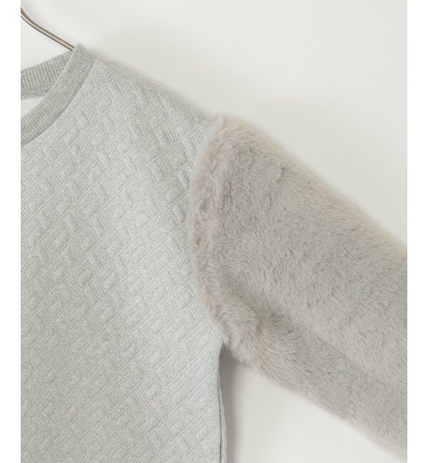 ikka kids「フクレジャカード袖フェイクファープルオーバー（120~160cm）」|Tシャツ・カットソー|