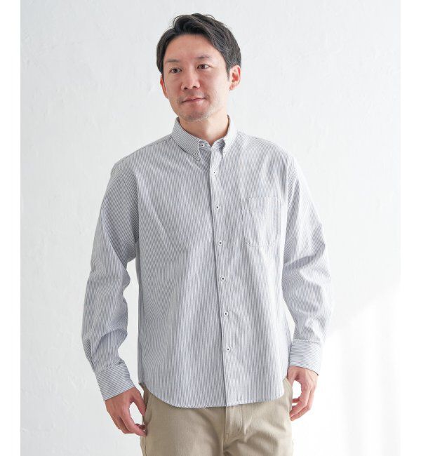ikka「【吸水速乾】イージーケアオックスボタンダウンシャツ」|シャツ・ブラウス|