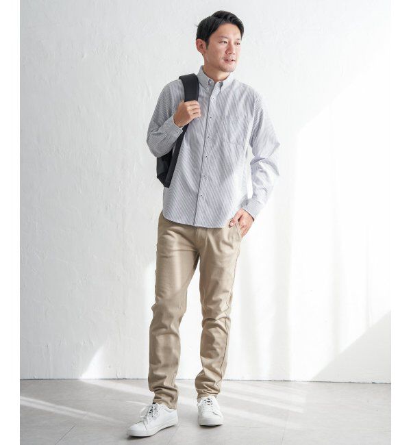 ikka「【吸水速乾】イージーケアオックスボタンダウンシャツ」|シャツ・ブラウス|