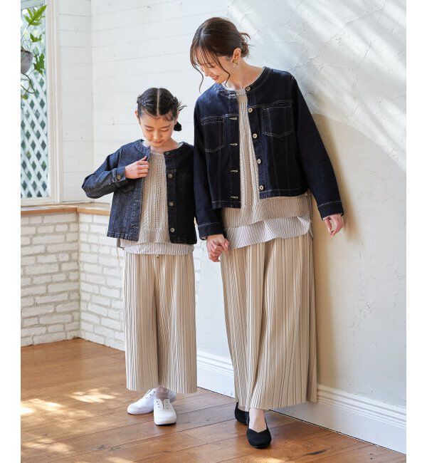ikka kids「【親子コーデ】ストレッチノーカラーGジャン（110~160cm）」|その他|