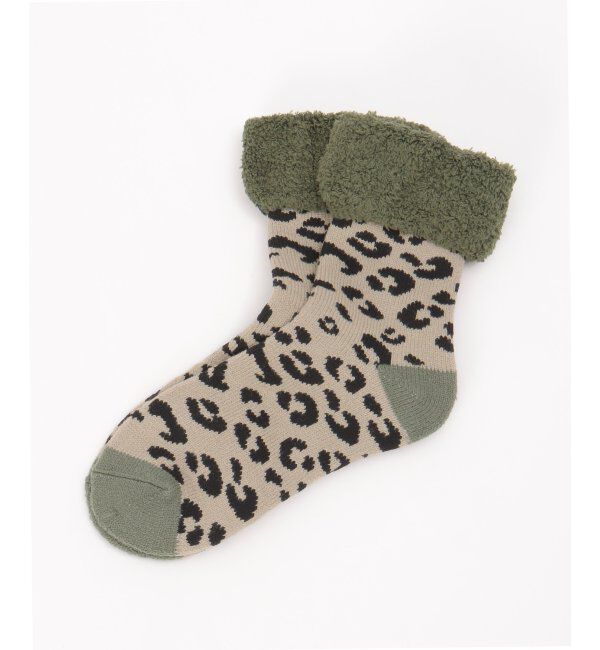 Lbc with Life「裏起毛ソックス レオパード」|その他|