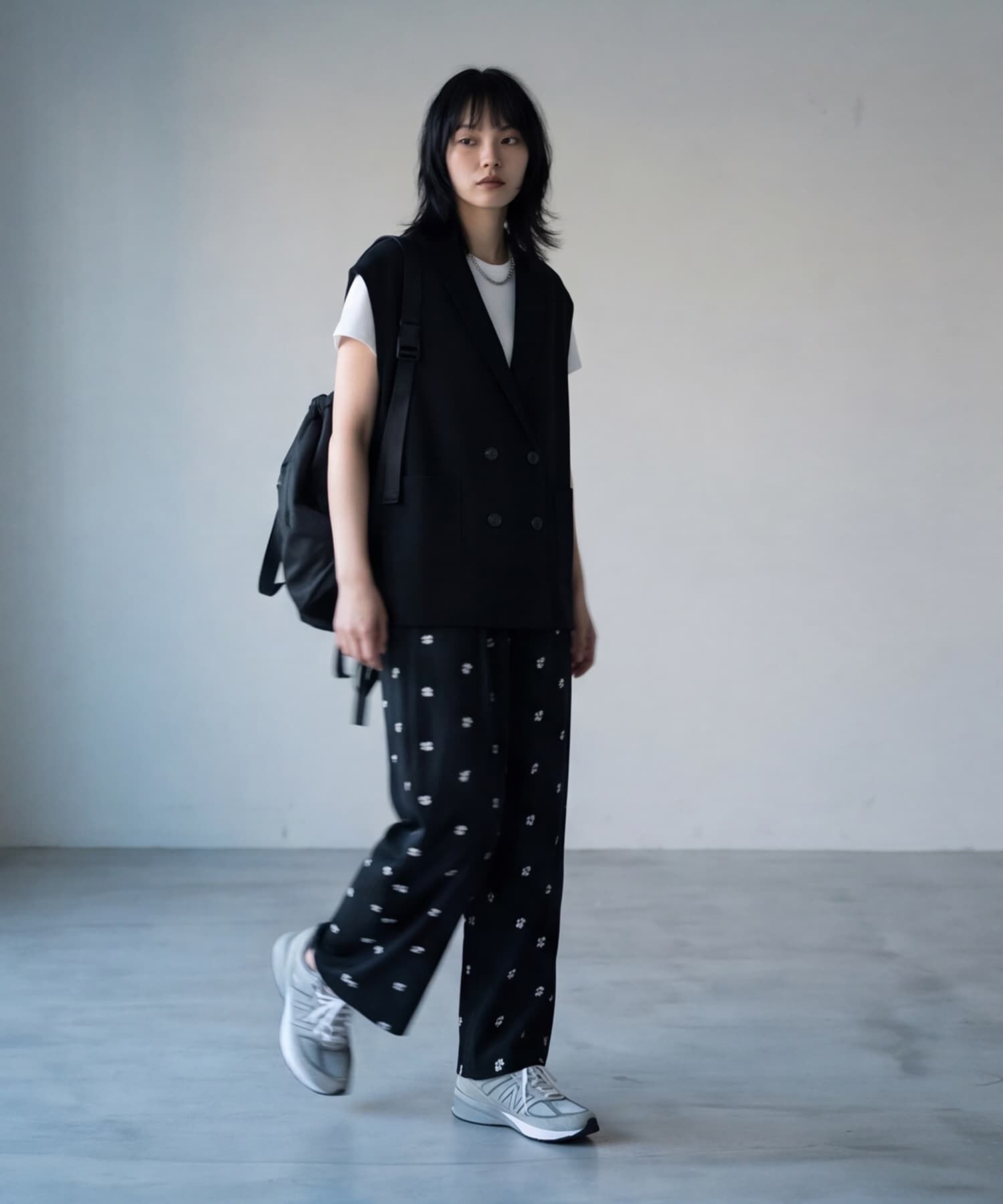 STYLE DELI「【BLK001】オーバーサイズニットジレ」|ベスト・ジレ|