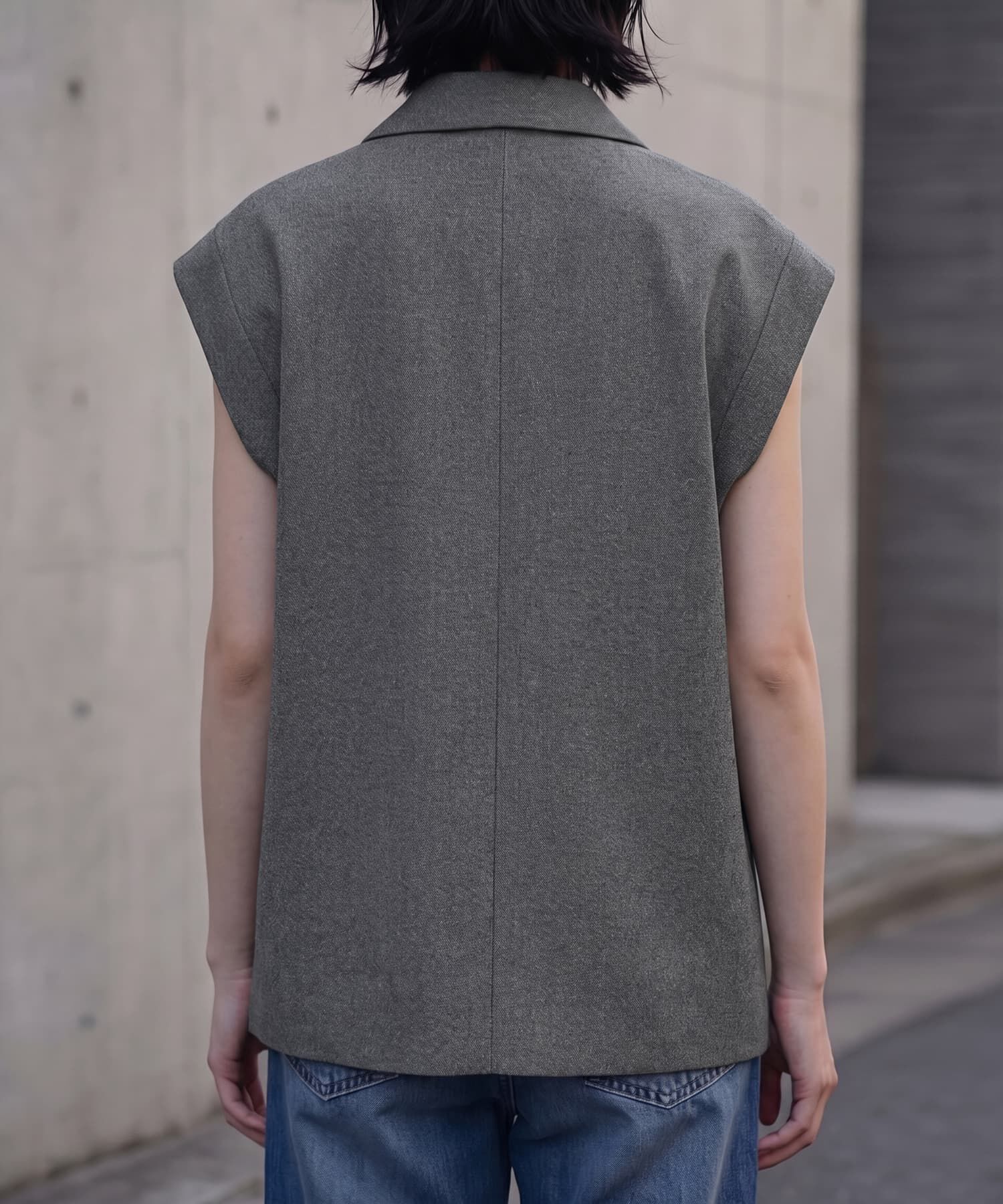 STYLE DELI「【BLK001】オーバーサイズニットジレ」|ベスト・ジレ|