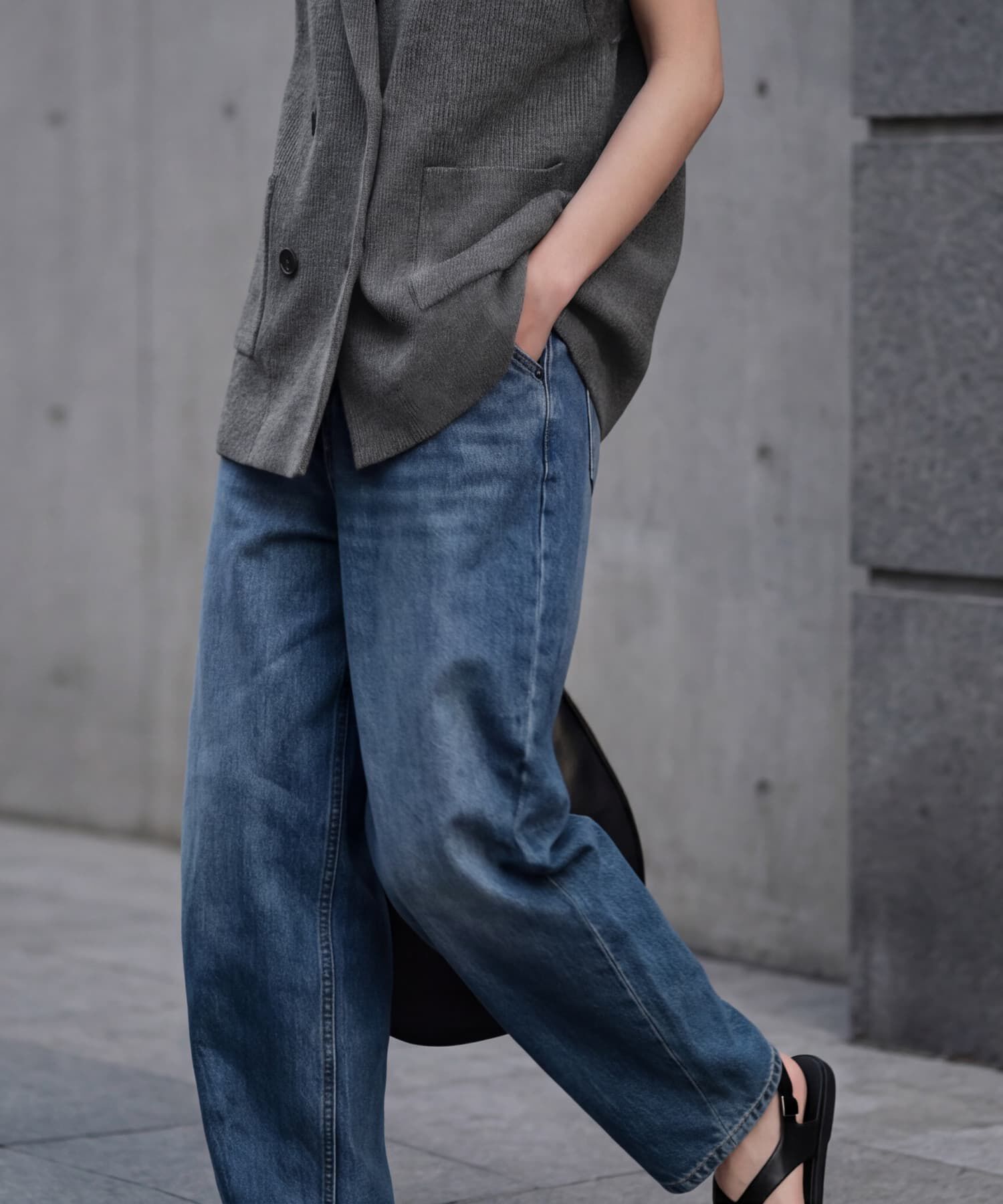 STYLE DELI「【BLK001】オーバーサイズニットジレ」|ベスト・ジレ|