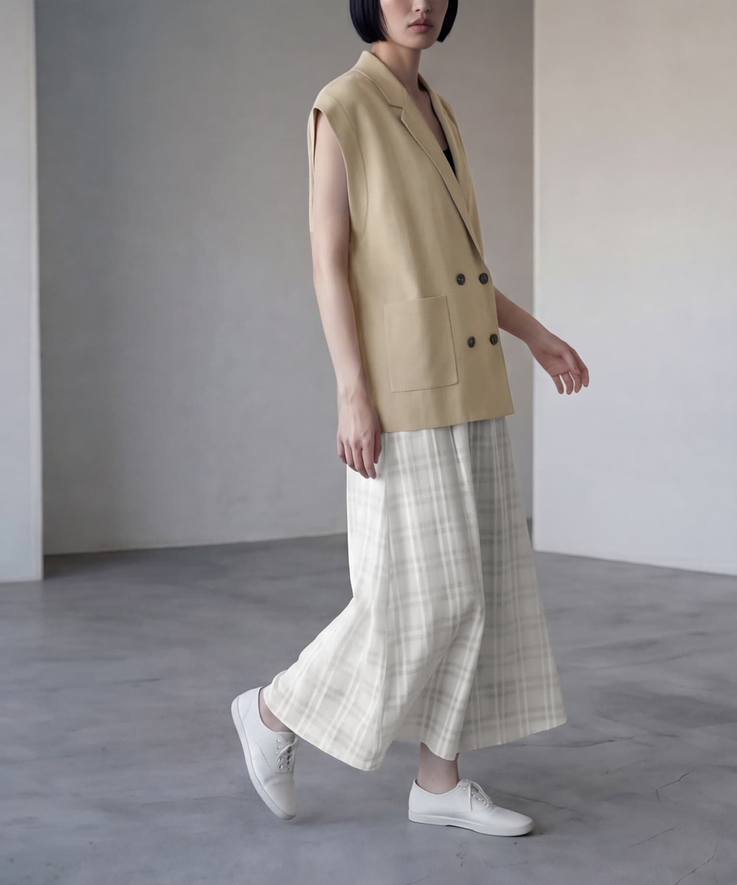 STYLE DELI「【BLK001】オーバーサイズニットジレ」|ベスト・ジレ|