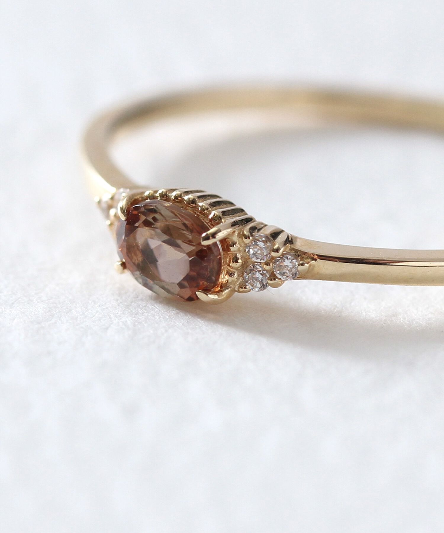 NOIR DE POUPEE「K10 アンダリューサイト&times;CZ リング」|リング|