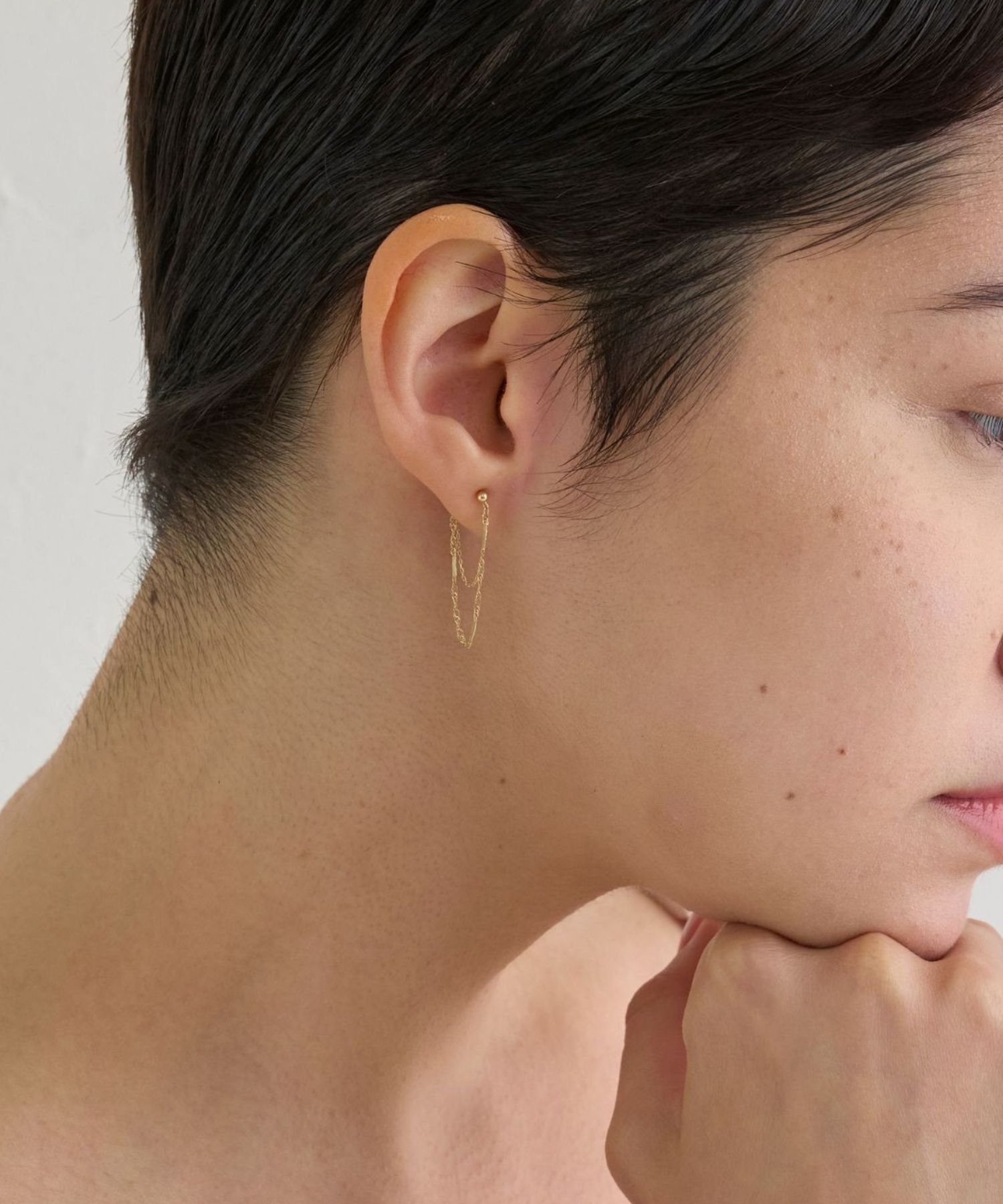 JUPITER「【K10】チェーンフープピアス」|ピアス|