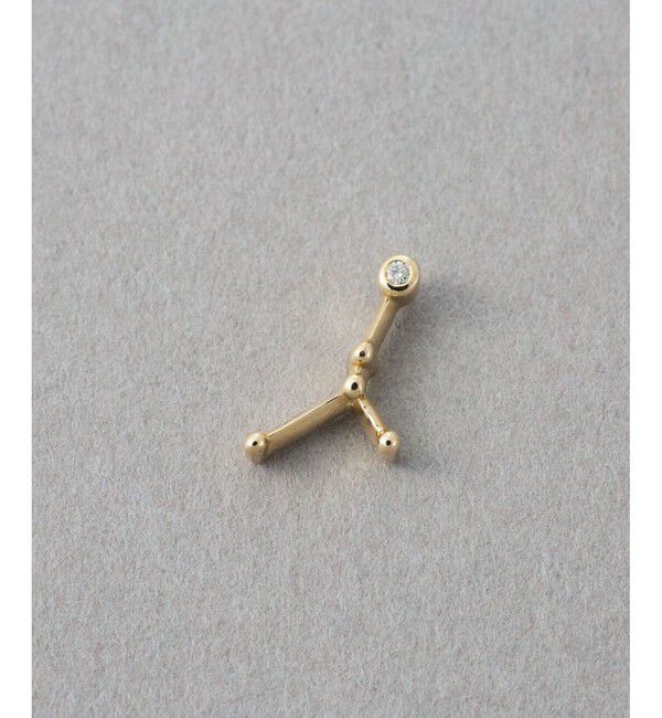 ete「[ゾディアック] K10YG ダイヤモンド ピアス /かに座」|ピアス|イエローゴールド