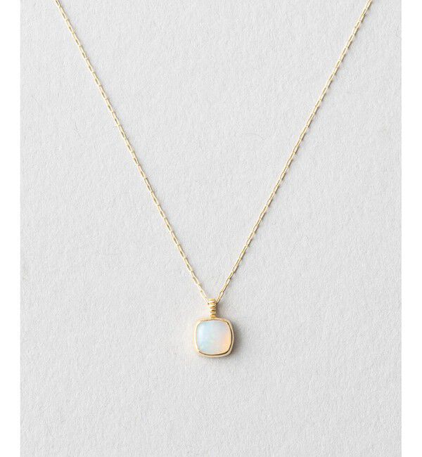 Jouete「[オパール] K10YG ネックレス スクエア」|ネックレス|イエローゴールド