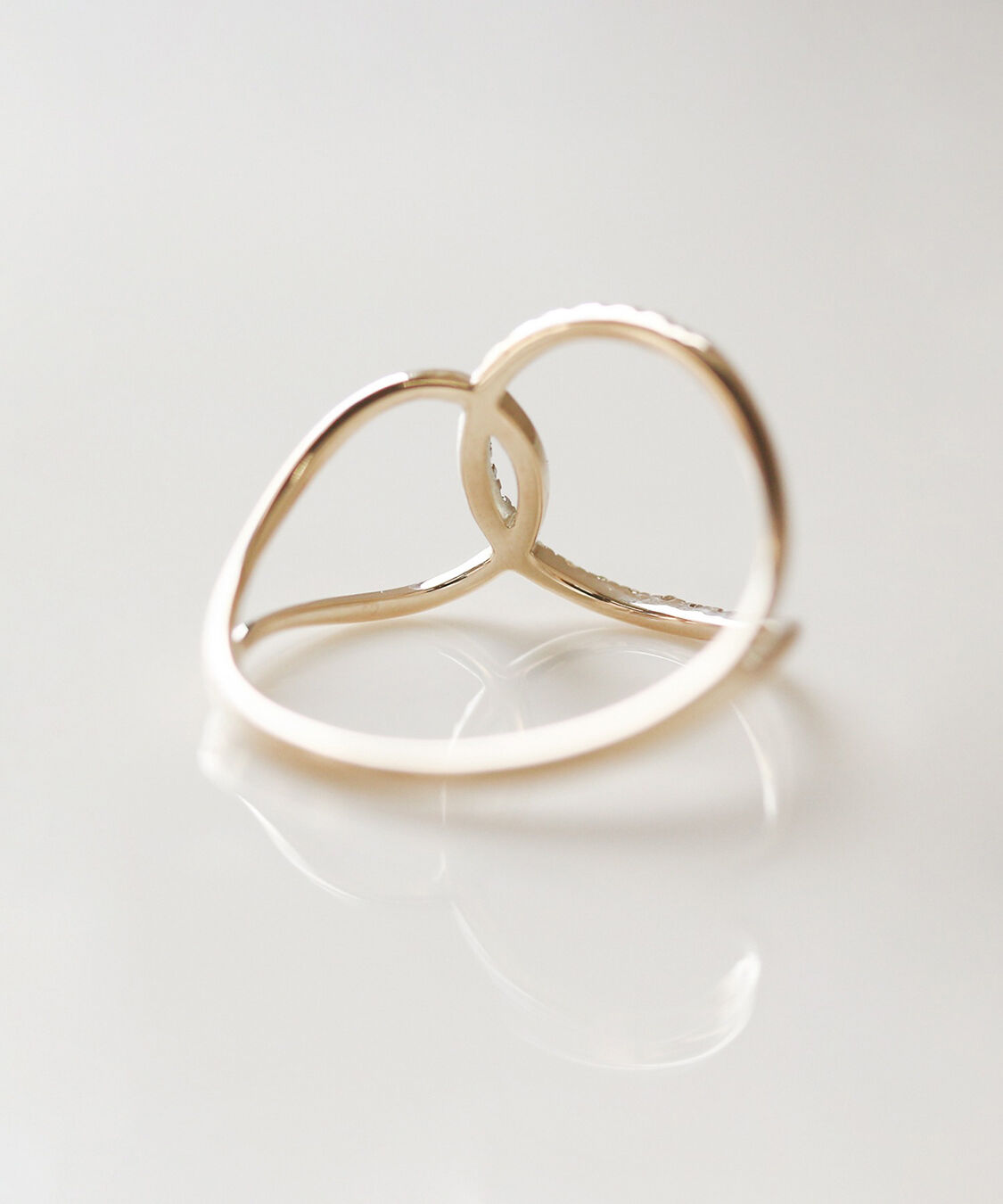  「ダイヤモンド ハグ リング | K10YG 〈世界最小〉」|リング|