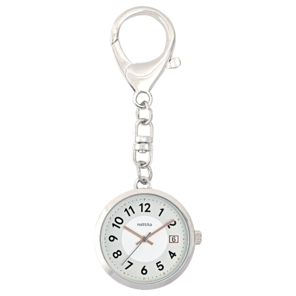 BACKYARD FAMILY「レディース 懐中時計 通販 時計 バックチャーム キーチェーン アナログ時計 ナースウォッチ」|腕時計|グレー1