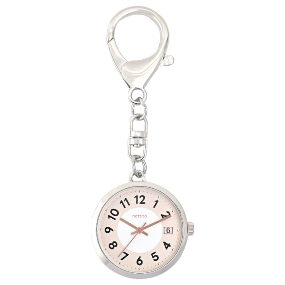 BACKYARD FAMILY「レディース 懐中時計 通販 時計 バックチャーム キーチェーン アナログ時計 ナースウォッチ」|腕時計|ピンク1