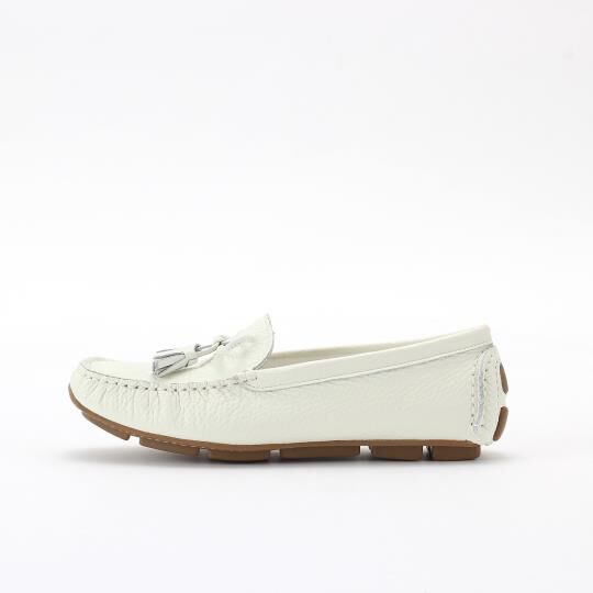 銀座かねまつ「AL240131PS1WHT　【本革】ドライヴィングシューズ【人気】」|ローファー|