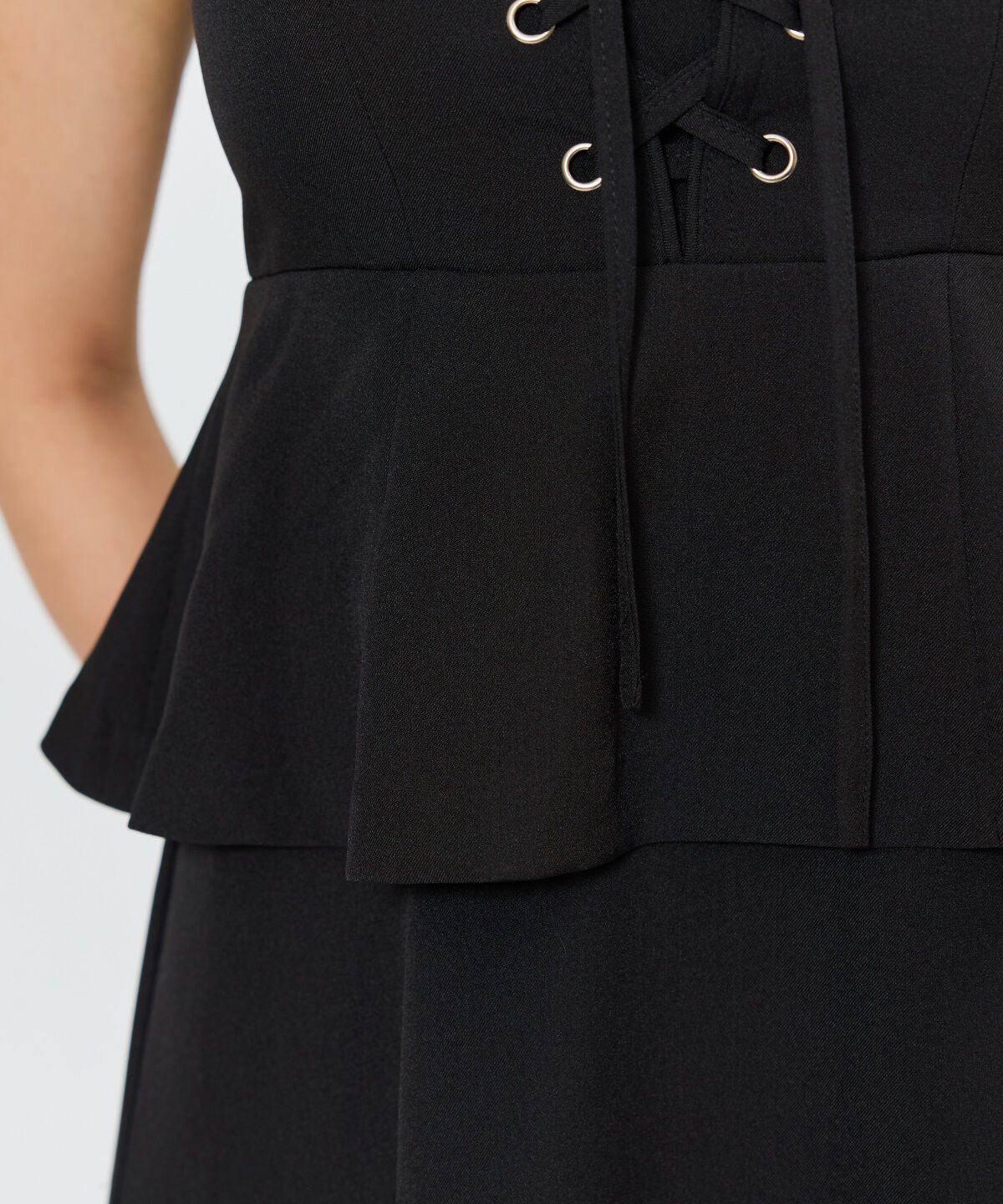 アンドクチュール「フロントレースアップジャンスカ」|ジャンパースカート|