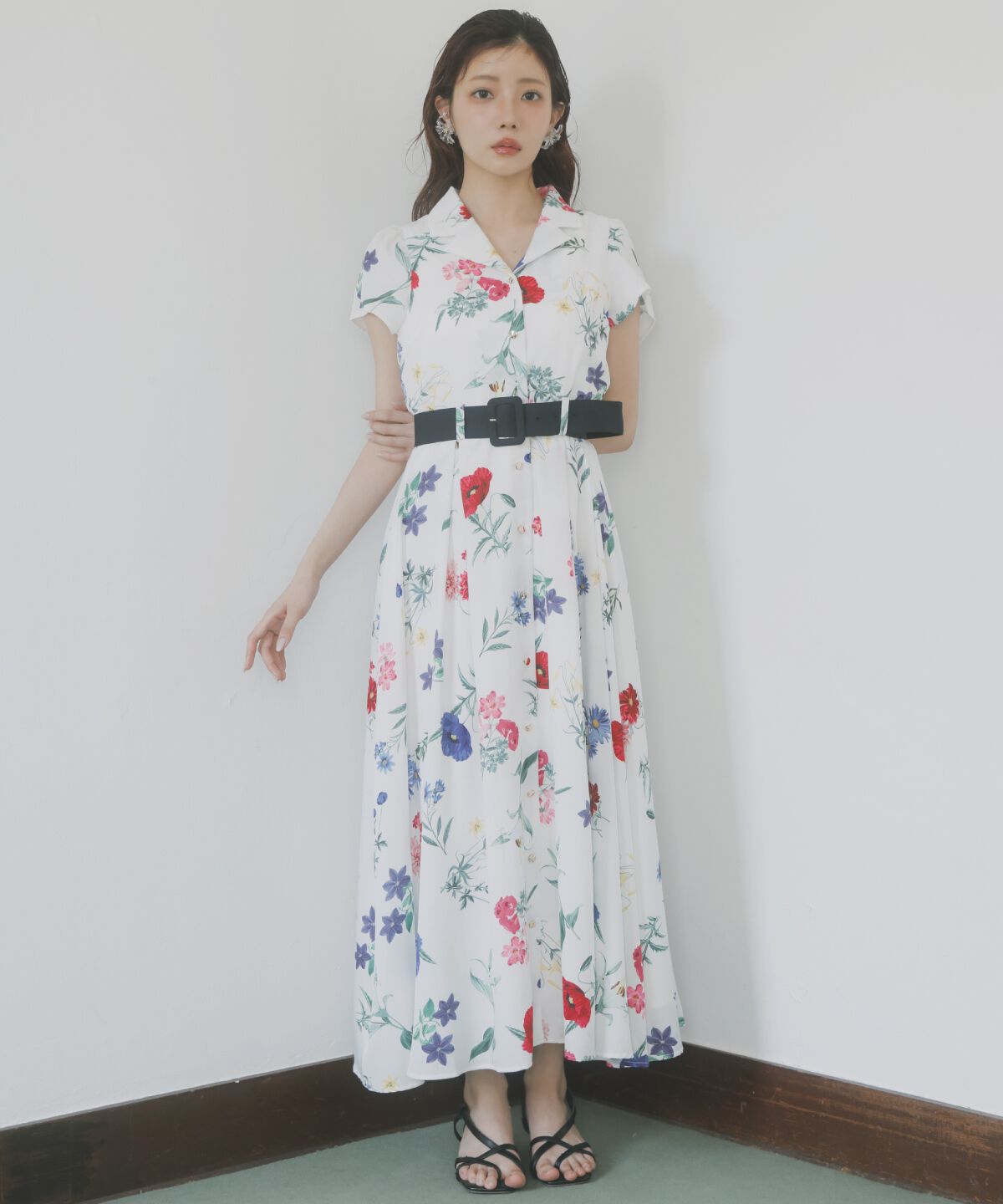 アンドクチュール「ボタニカルガーデンシャツワンピース」|ワンピース|