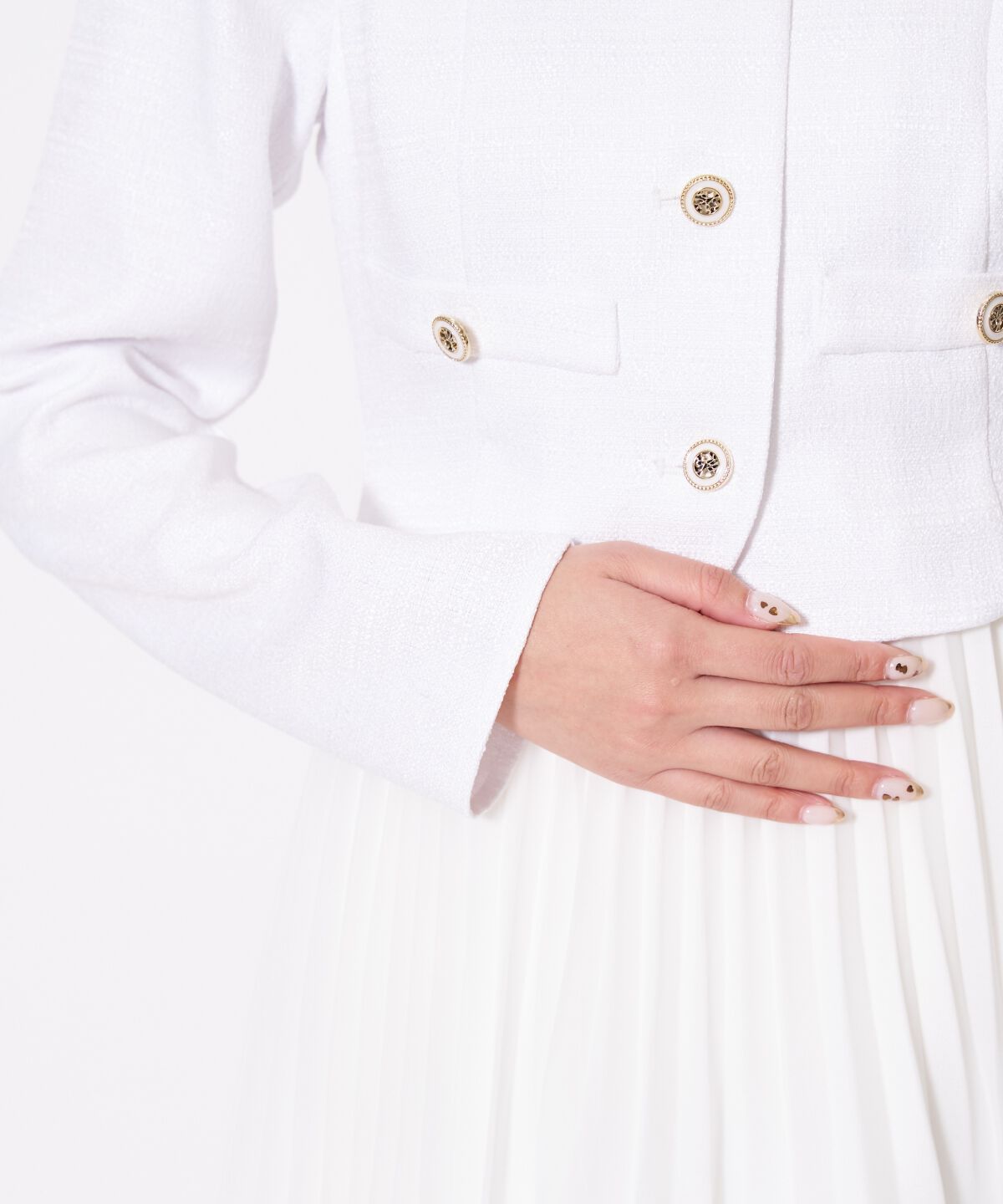 アンドクチュール「ツイードジャケットドッキングワンピース」|ワンピース|