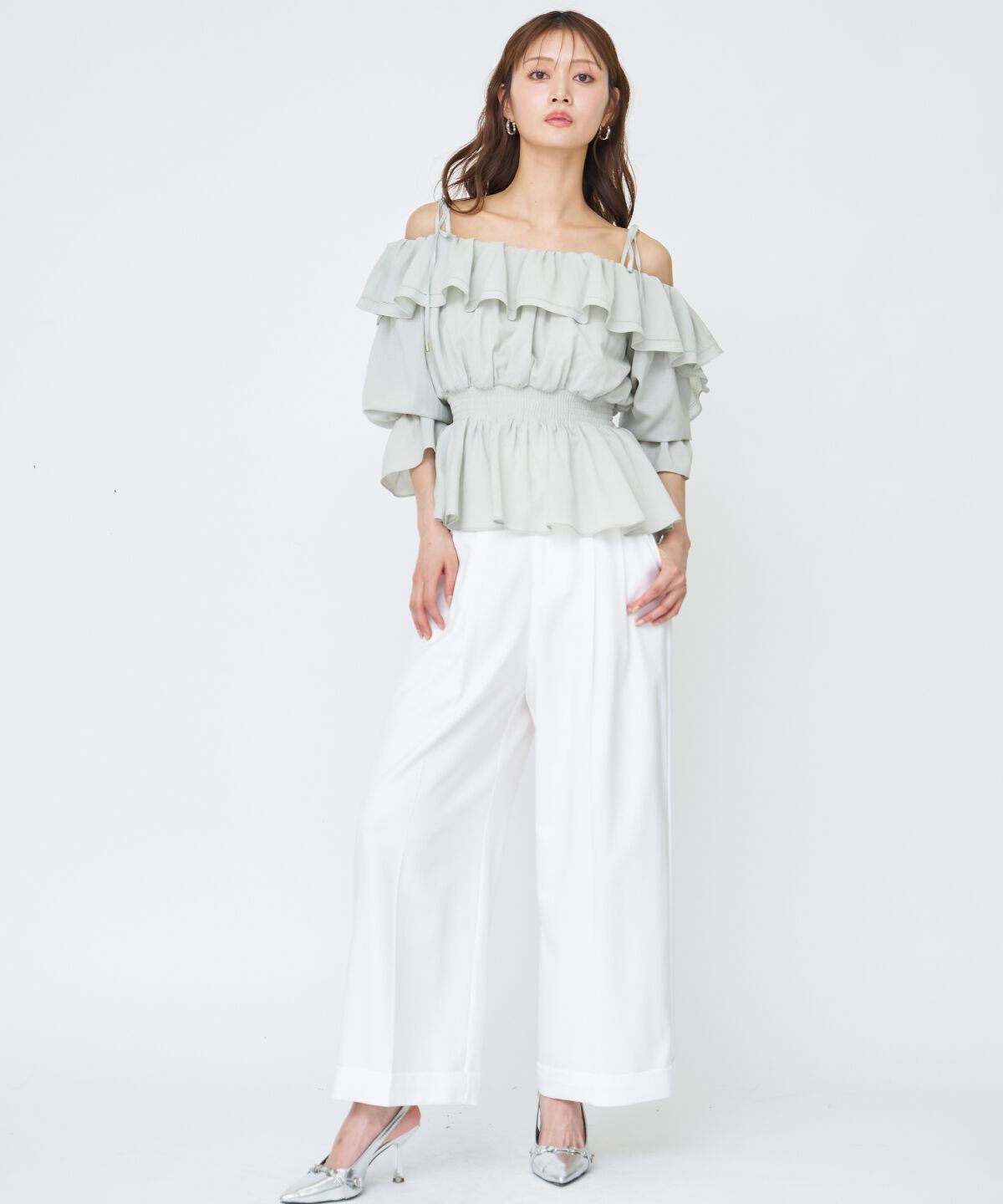 アンドクチュール「オフショルフリルブラウス」|シャツ・ブラウス|