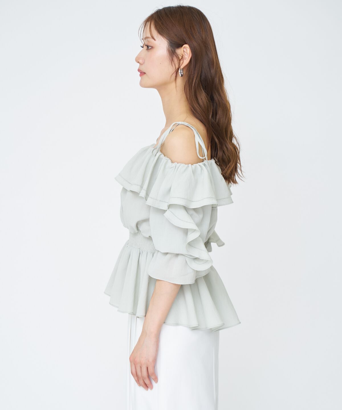 アンドクチュール「オフショルフリルブラウス」|シャツ・ブラウス|