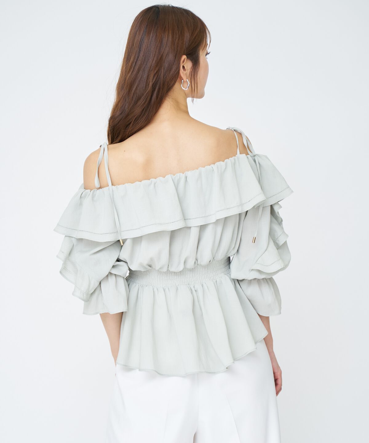 アンドクチュール「オフショルフリルブラウス」|シャツ・ブラウス|