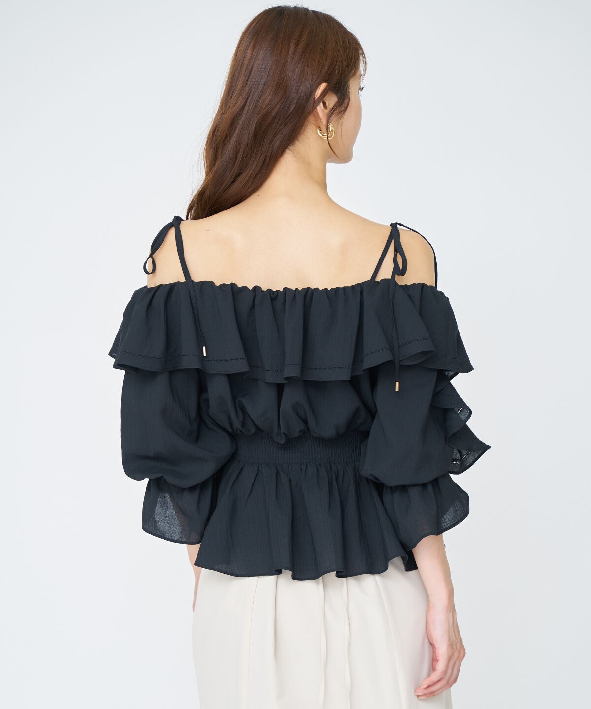 アンドクチュール「オフショルフリルブラウス」|シャツ・ブラウス|