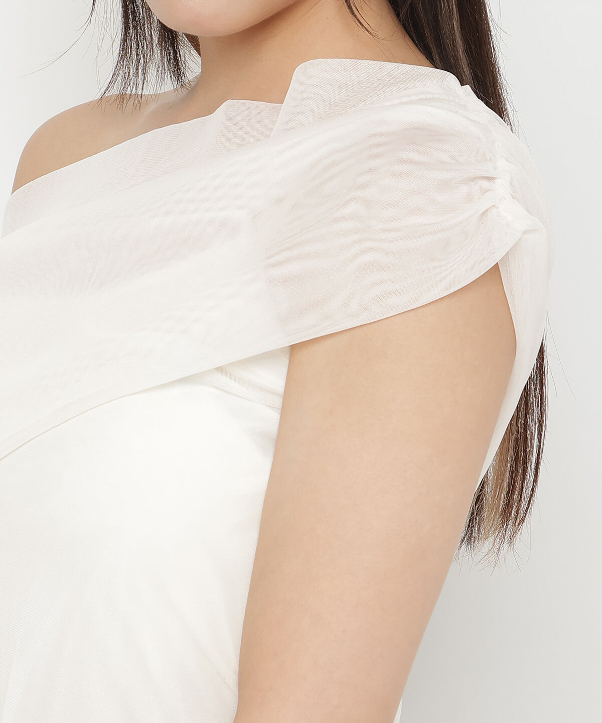 REDYAZEL「アシメドレープチュールトップス」|Tシャツ・カットソー|