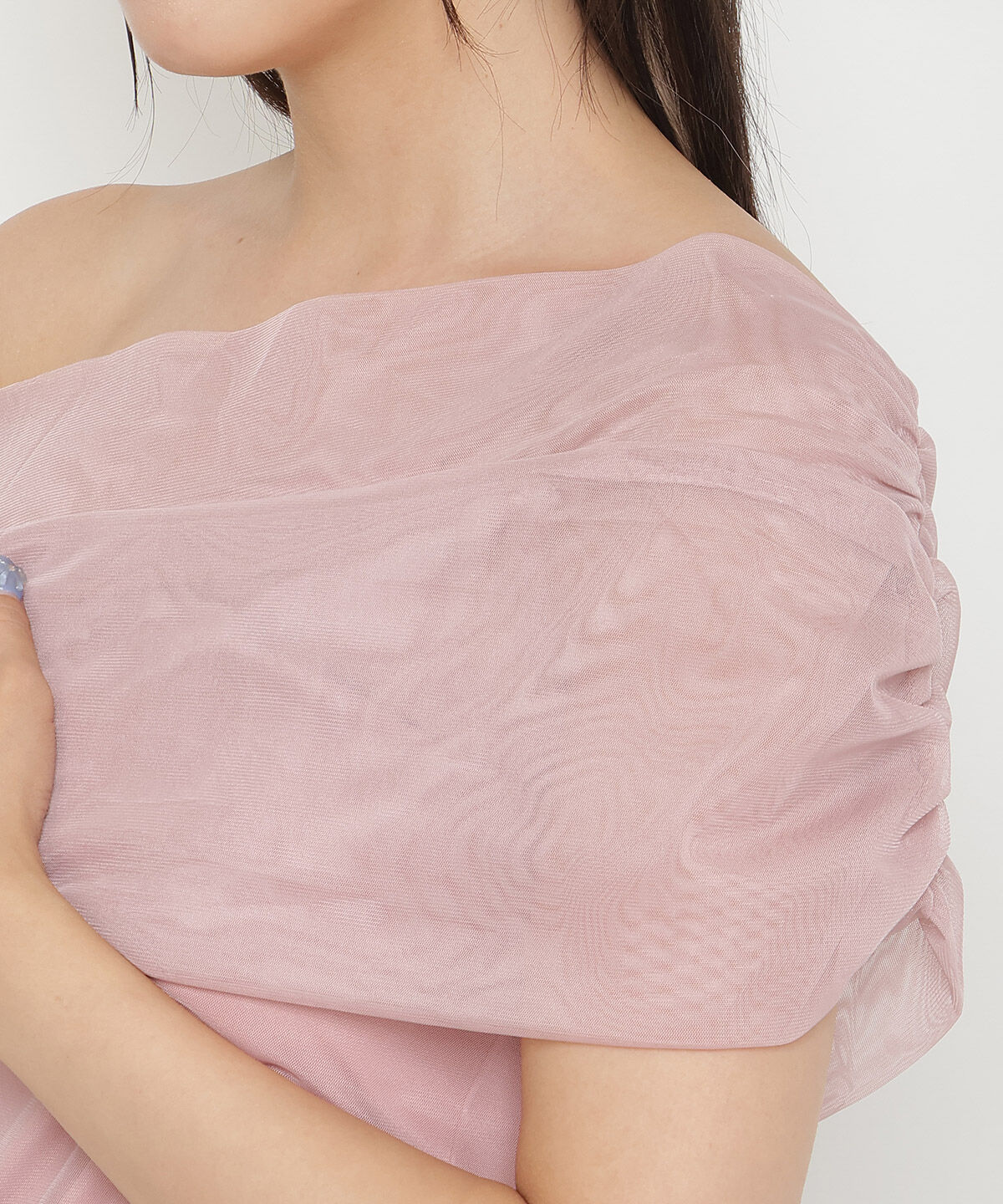 REDYAZEL「アシメドレープチュールトップス」|Tシャツ・カットソー|