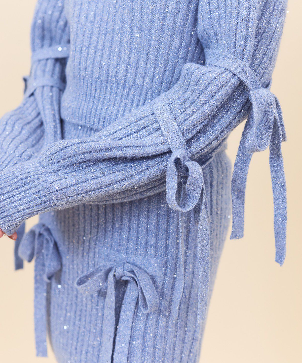 REDYAZEL「ラメスパンコールダブルリボンニット」|ニット・セーター|