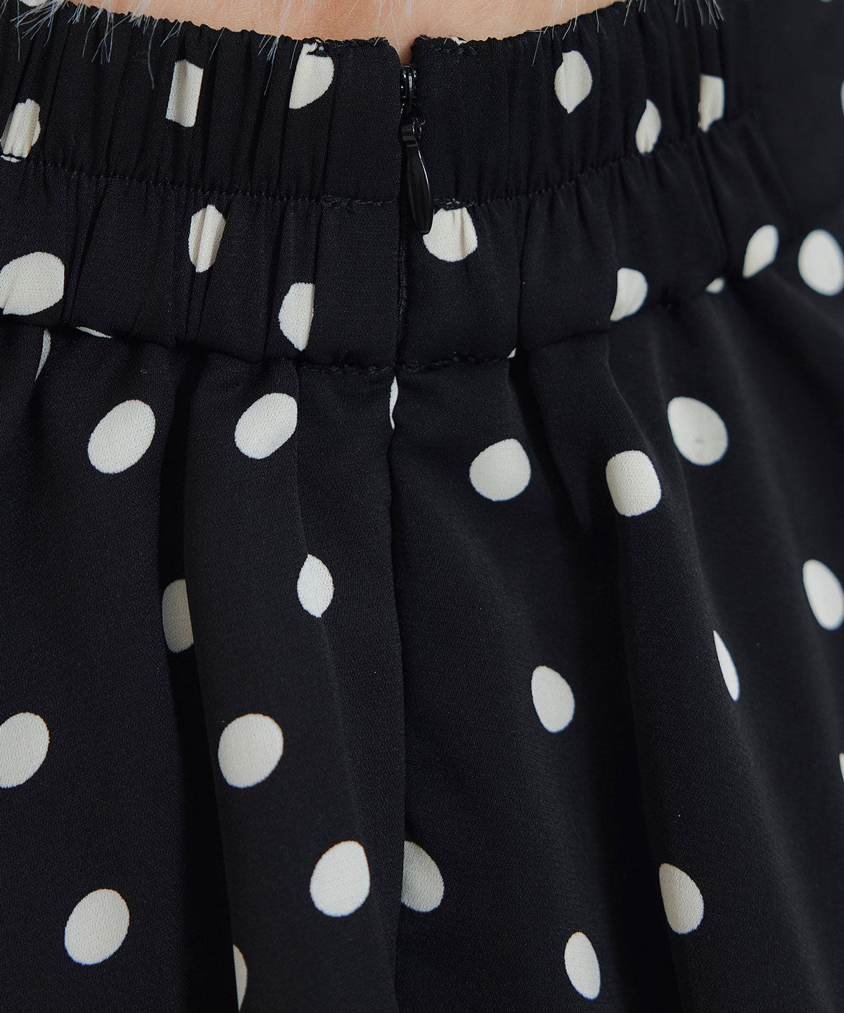 REDYAZEL「ドットチュールティアードロングスカート」|フレア|