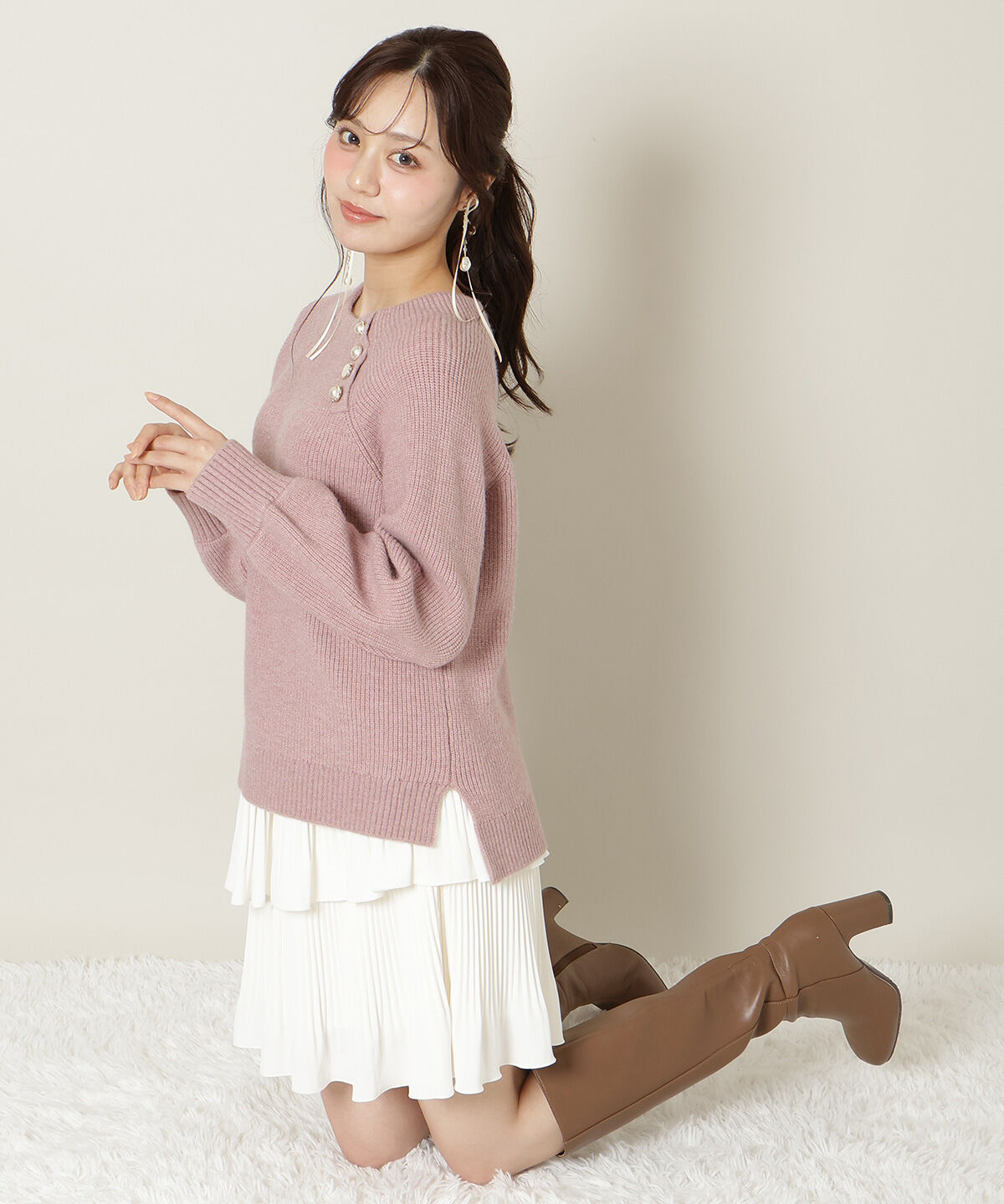 WILLSELECTION「アソートボタンデザインニット」|ニット・セーター|