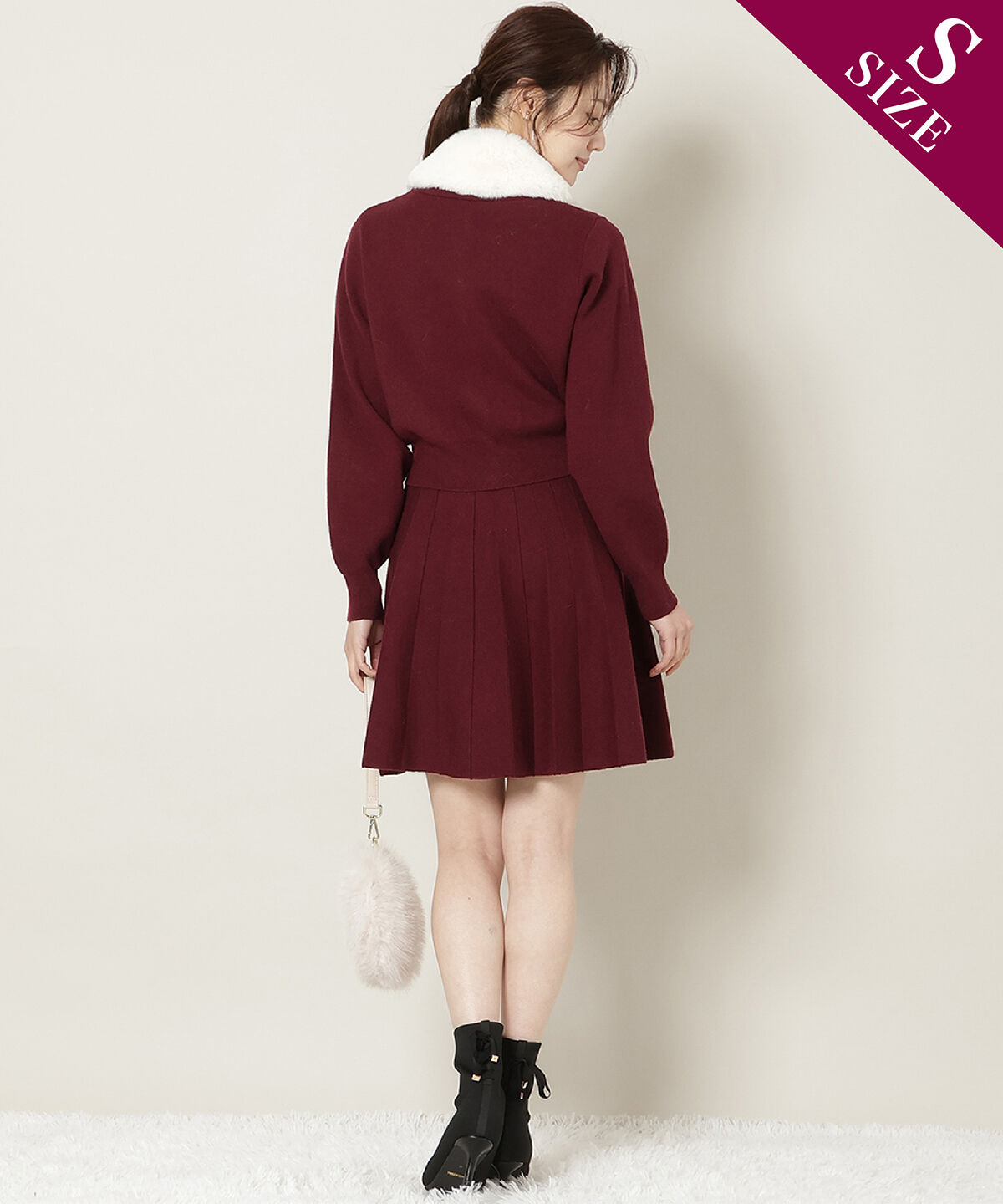 WILLSELECTION「ファーティペット付きニットSETUP」|ワンピース|