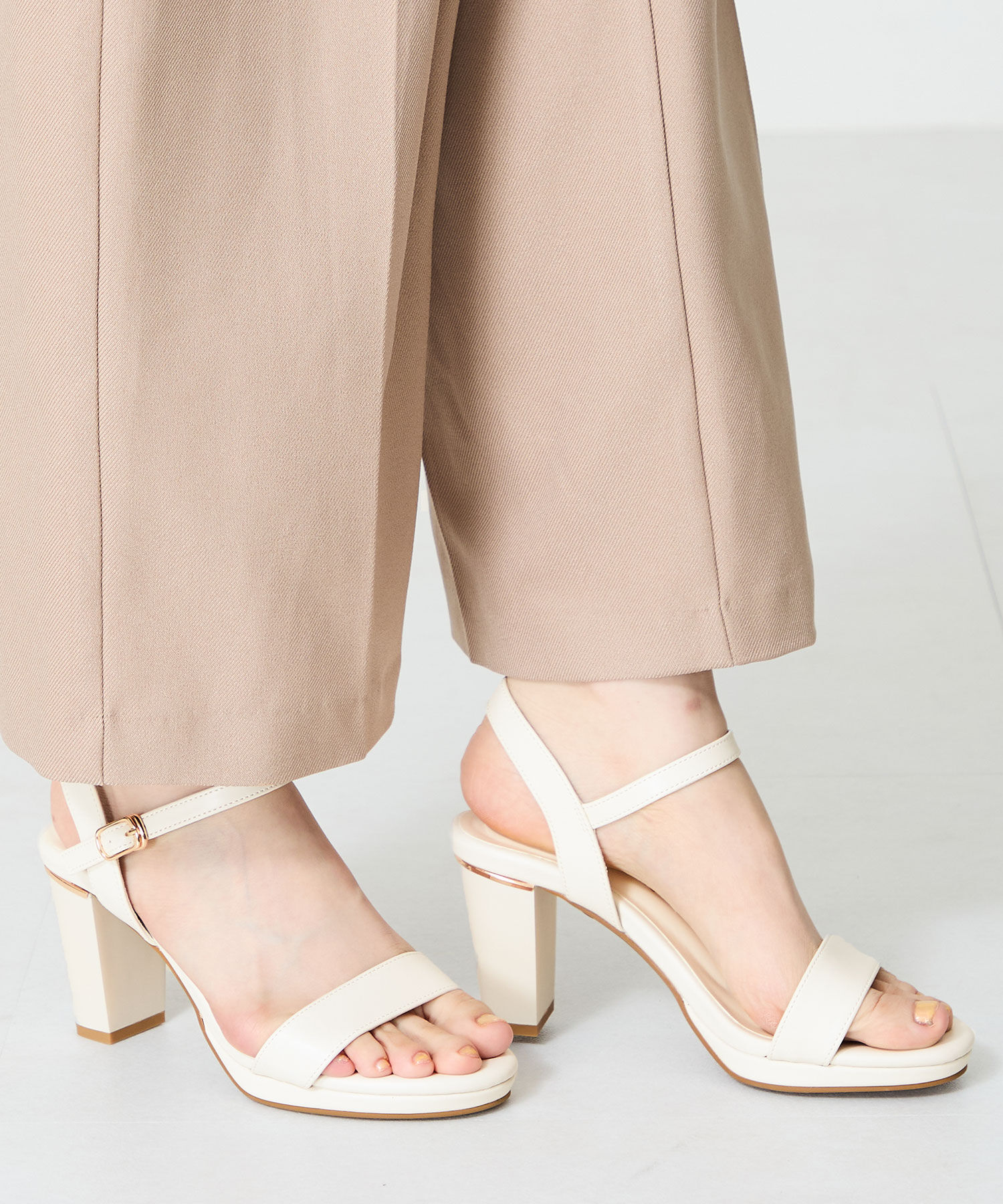 ORiental TRaffic「ラウンドトゥラインヒールサンダル/51208 サンダル トレンド 人気」|サンダル|