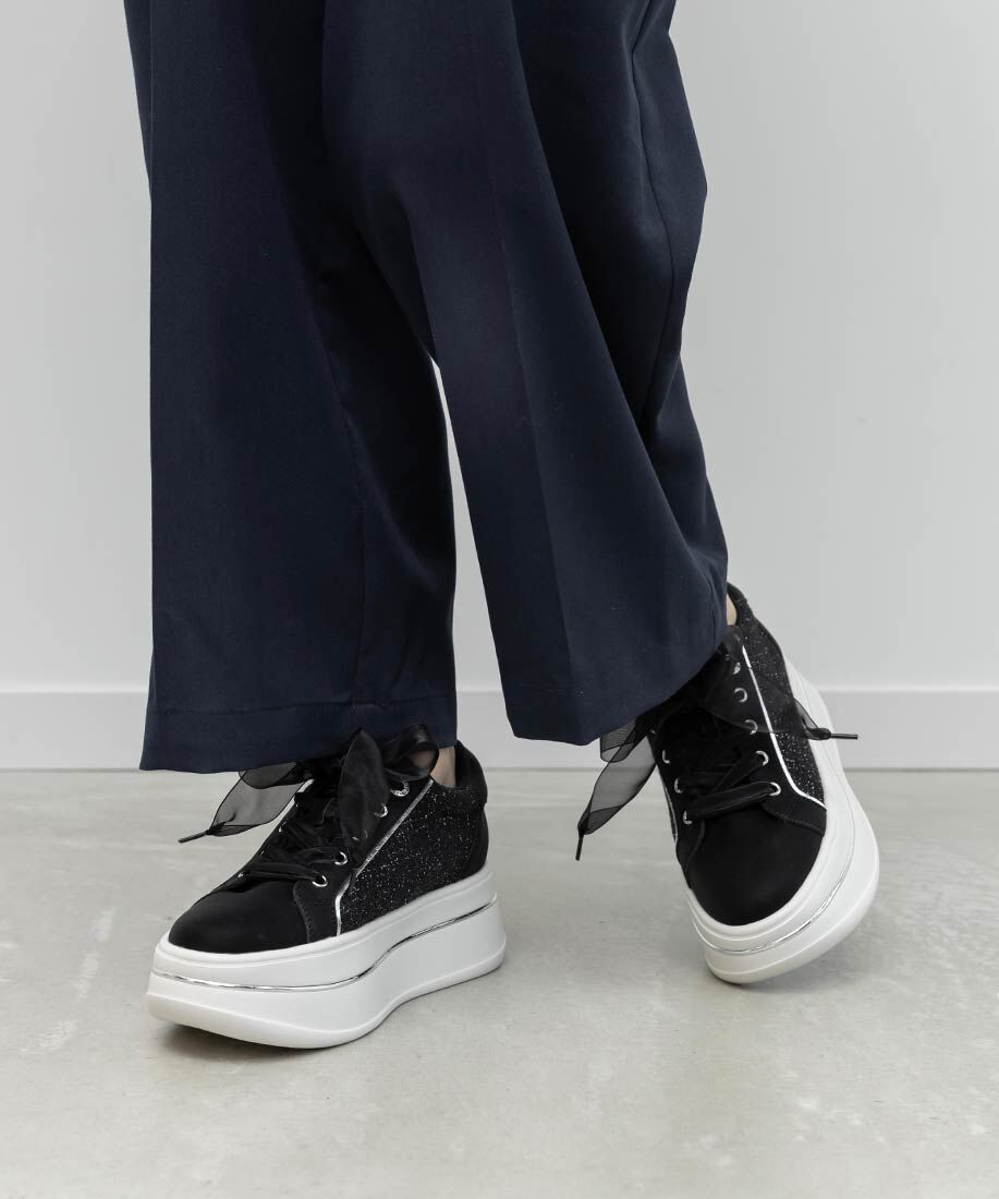  「2WAY シアーリボンプラットフォームスニーカー」|スニーカー|