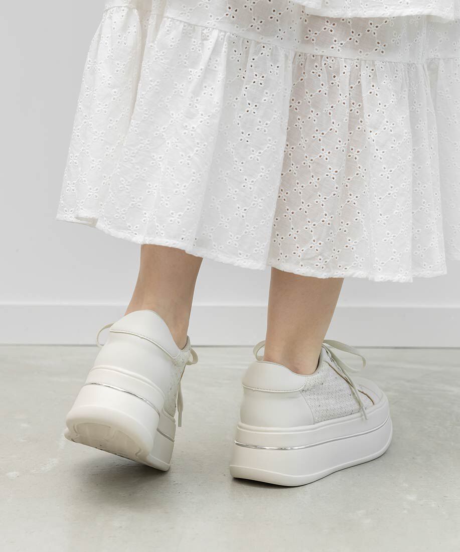  「2WAY シアーリボンプラットフォームスニーカー」|スニーカー|