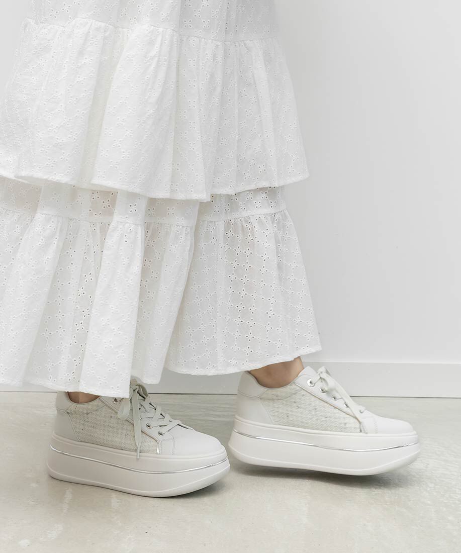  「2WAY シアーリボンプラットフォームスニーカー」|スニーカー|