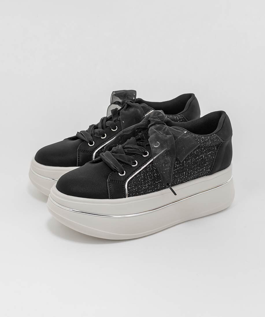  「2WAY シアーリボンプラットフォームスニーカー」|スニーカー|
