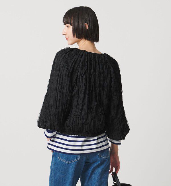 UNITED ARROWS「シャーリング フリル ブラウス」|シャツ・ブラウス|