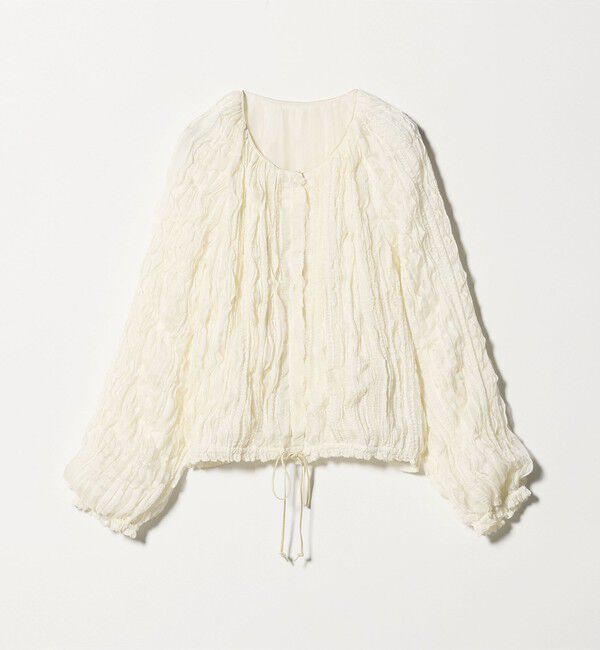 UNITED ARROWS「シャーリング フリル ブラウス」|シャツ・ブラウス|