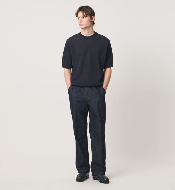 UNITED ARROWS「シャーリーカーン バーズアイ ショートスリーブ クルーネック ニットTシャツ」|ニット・セーター|